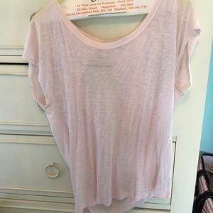 splendid pink cutout tee